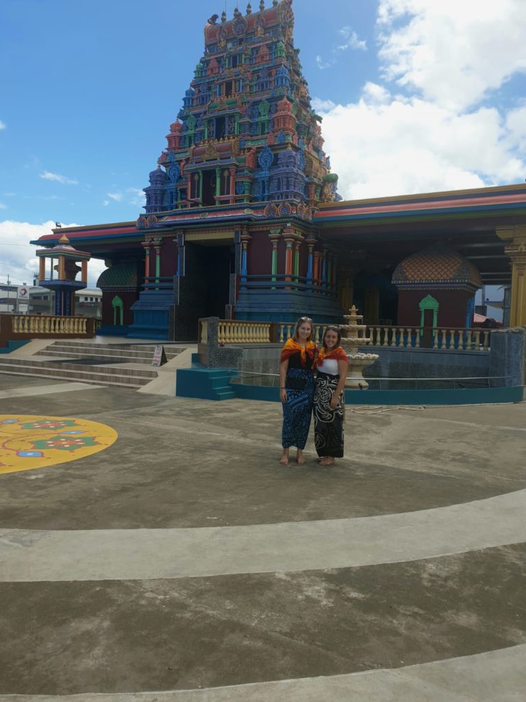 Visiting a temple in Fiji